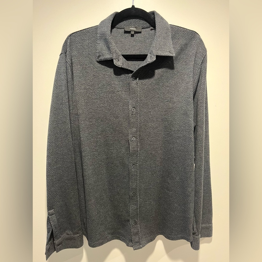 Vince mens long sleeve button down shirt